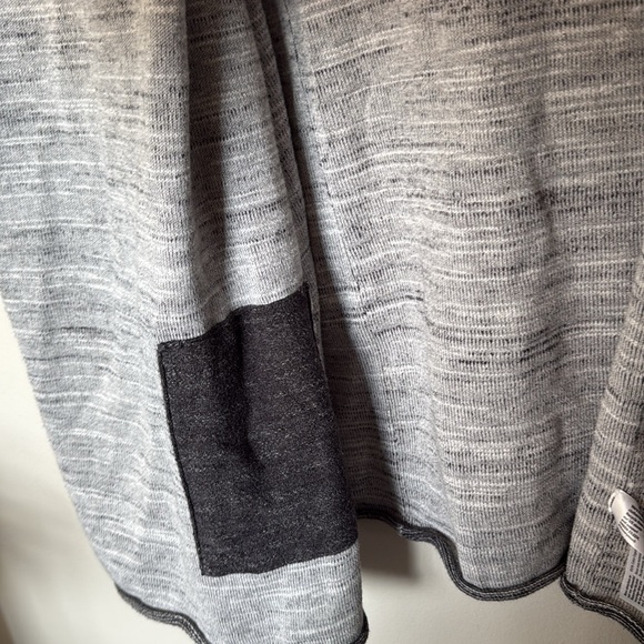 Eileen Fischer Open Cardigan Grey Large Pockets 100% Organic Cotton Cozy EUC - Picture 8 of 9